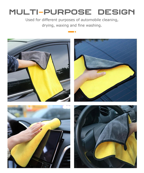 Flaconi 6PCS Microfibre Cloth Car,Cars Cleaning Products,12”x16” Microfibre Cleaning cloth,Automotive Detailing Products,Micro Fiber Cloth,Fit for Car Washing,Drying,Detailing (Yellow)