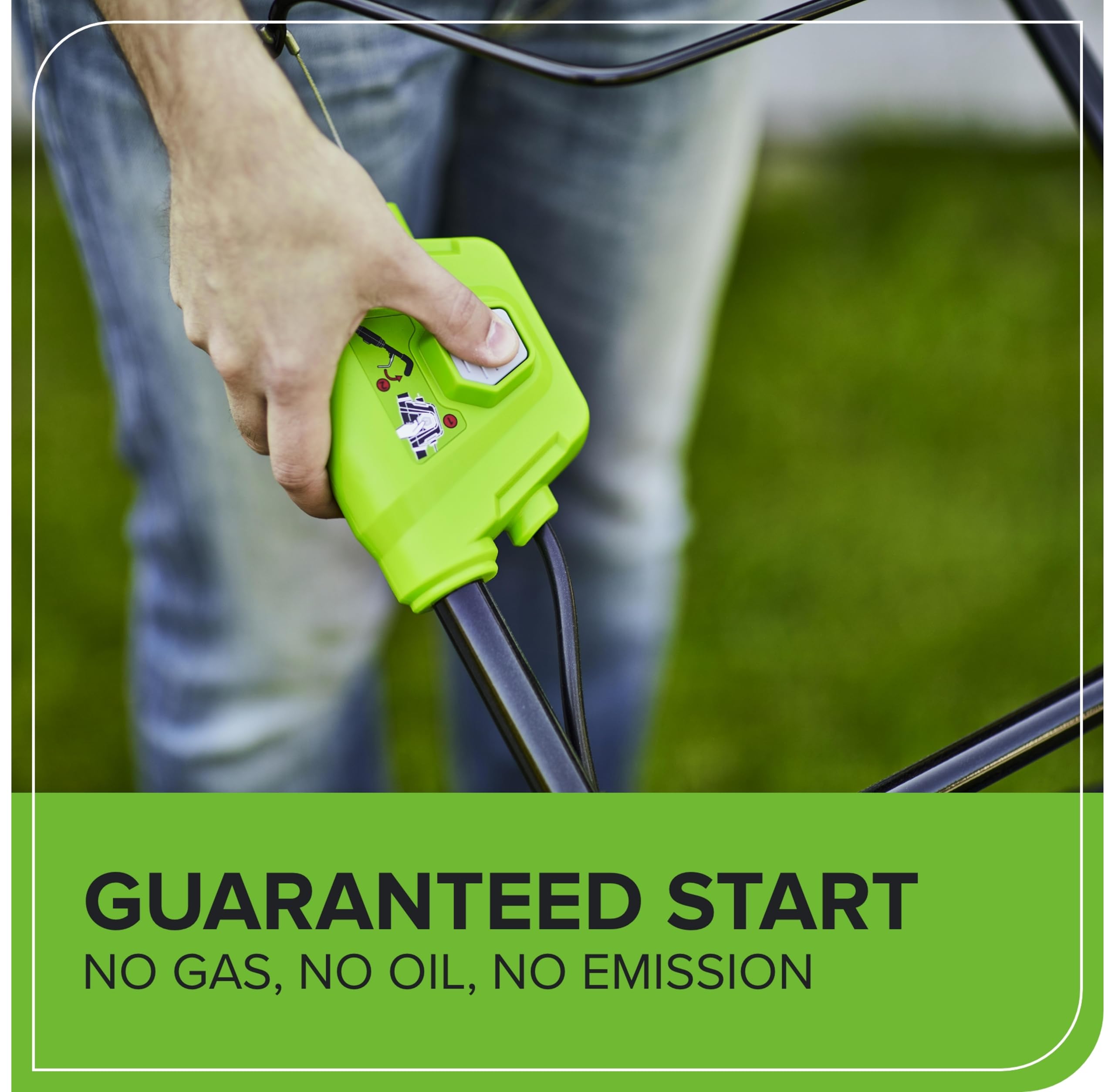 Greenworks 40V Cordless Lawnmower for Lawns up to 500m², 41cm Cutting Width, 50L Bag, Two of 40V 2Ah Batteries & One Charger, 3 Year Guarantee-G40LM41K2X, Green, Black, Grey