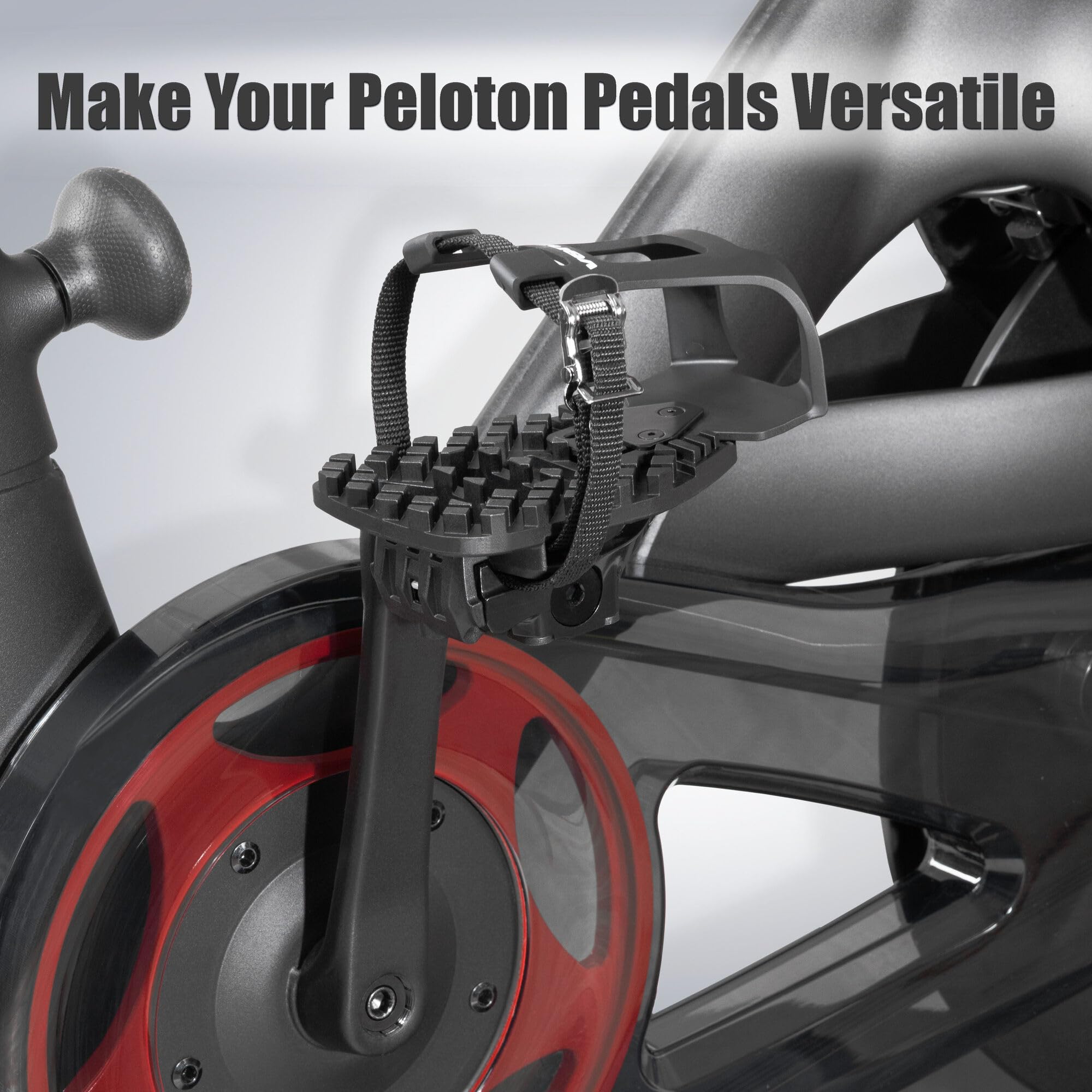 VENZO Bike Bicycle Toe Clips Cage Indoor Exercise Spin Bike Pedal Adapters - Compatible With Peloton Delta Bike Pedals - Convert Look Delta Pedals to