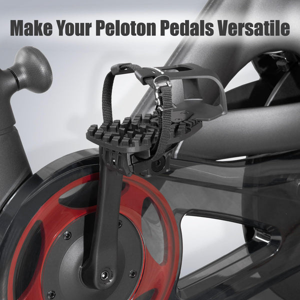 VENZO Bike Bicycle Toe Clips Cage Indoor Exercise Spin Bike Pedal Adapters - Compatible With Peloton Delta Bike Pedals - Convert Look Delta Pedals to