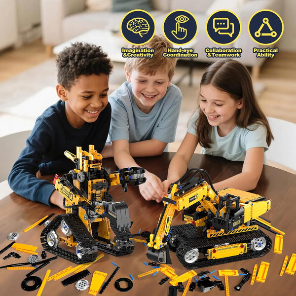 Technic Remote Control Robot Toys Building Sets, 5-IN-1 RC Robot and Car, Remote and App Controlled Building Kit for Kids, Engineering Kits for Teens, STEM Technic Boy Toys Gift Age 8-12 13 14 15+
