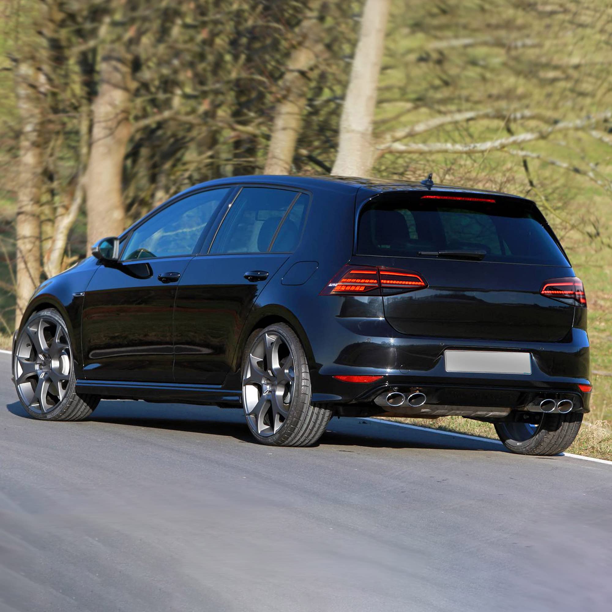 VLAND LED Rear Lights compatible with Golf MK7 Golf MK7.5 Hatchback 2012-2020 [Not fit MK7.5 GTI & R], w/Sequential indicator, Driver & Passenger Side - Red