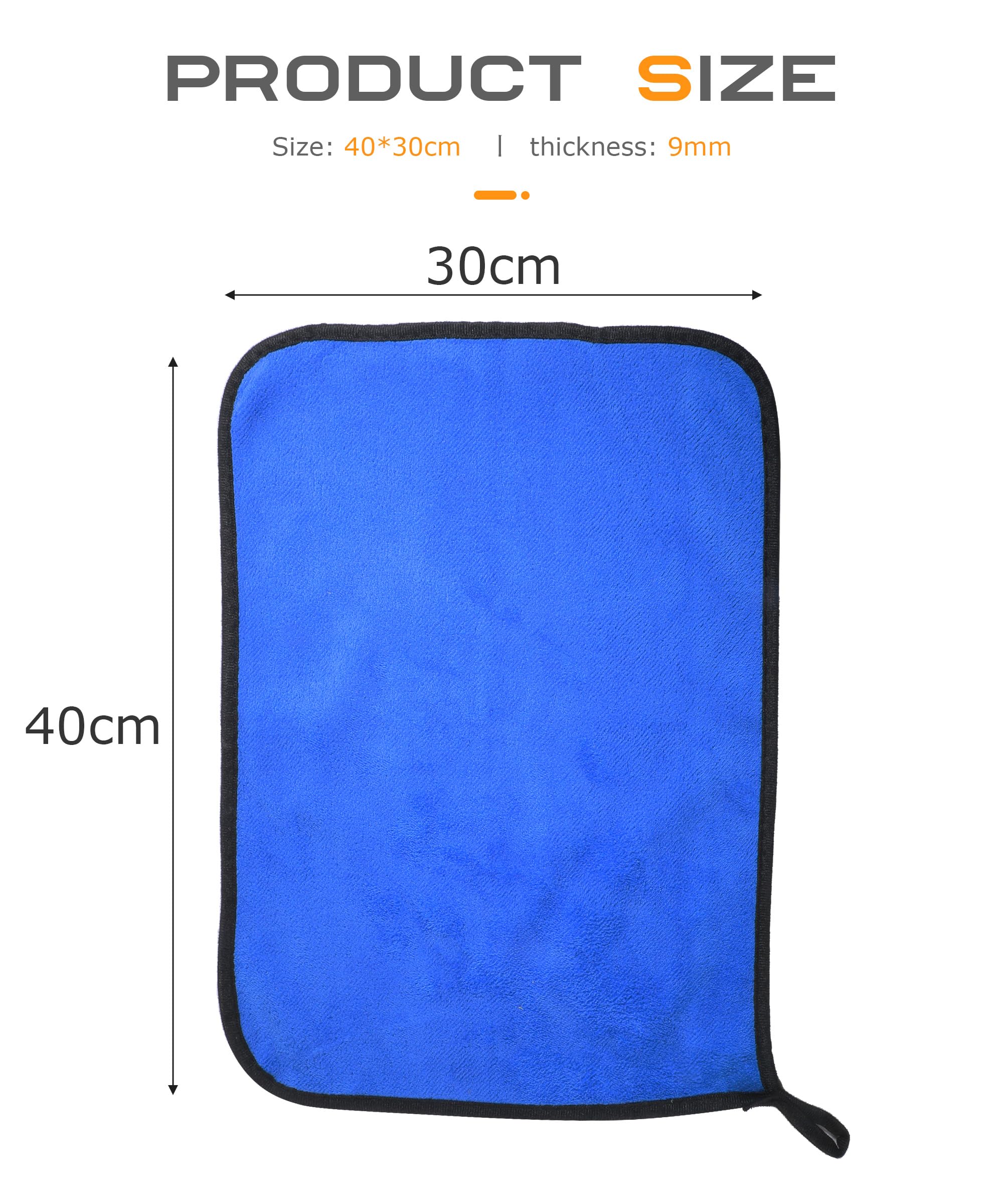 Flaconi 6PCS Microfibre Cloth Car,Cars Cleaning Products,12”x16” Microfibre Cleaning cloth,Automotive Detailing Products,Micro Fiber Cloth,Fit for Car Washing,Drying,Detailing (Yellow)