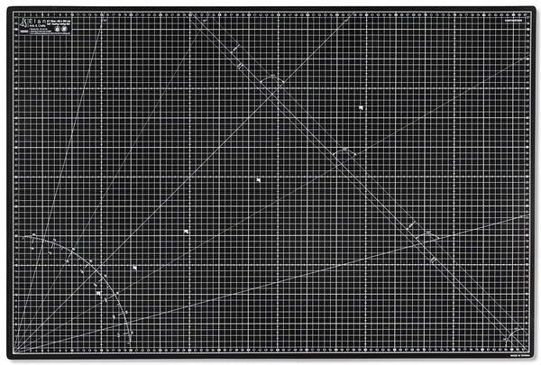 Elan A1 Cutting Mat Black and Taupe, 5-Ply Hobby Board for Crafts 90X60 CM, Large Self Healing Cutting Mat A1, Large Craft Board for Sewing