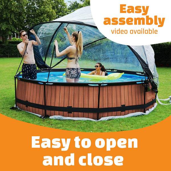 Pool Dome 10 ft - For Intex/Bestway Pools - Keeps Water Warm and Clean - Protects Against Wind and Debris - Excellent Customer Service - Universal Swimming Dome