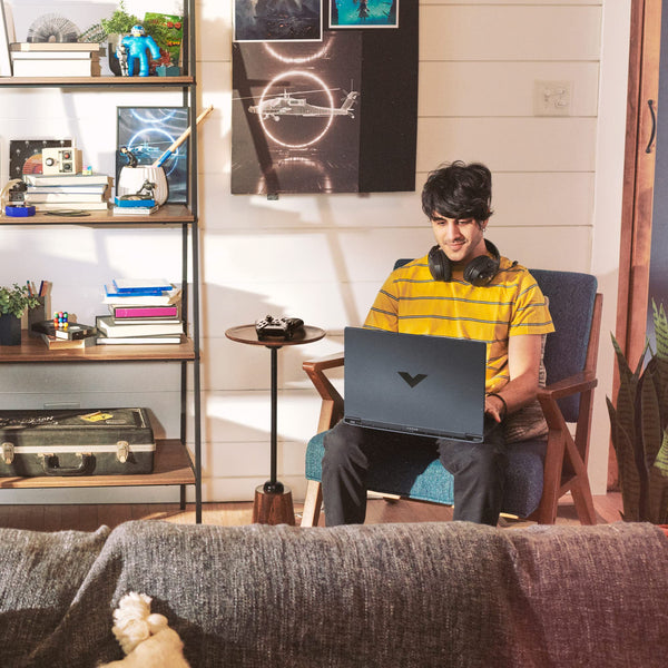 HP Victus 15.6" Gaming Laptop, AMD Ryzen 5-8645HS, 8 GB RAM, 512 GB SSD, NVIDIA GeForce RTX 2050 Graphics, FHD IPS Display, Up to 6 hrs 15 battery, Win 11, Mica Silver, 15-fb2002sa