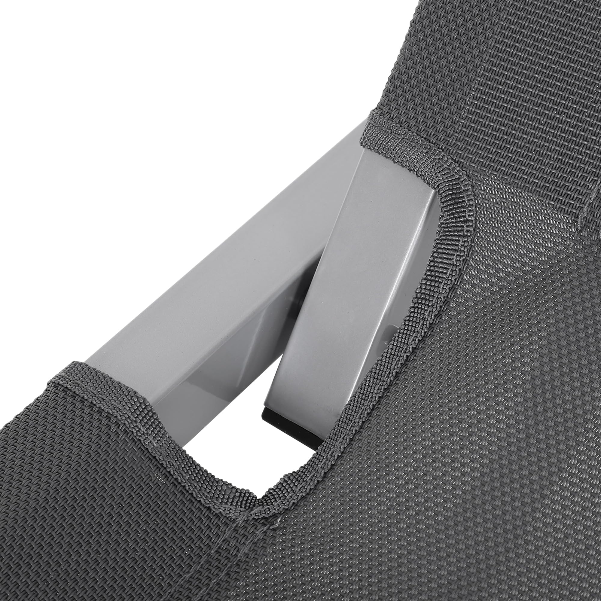 Outsunny Sun Lounger Relaxed Recliner with 5-Position Adjustable Backrest Aluminium Frame for Pool or Sun Bathing Light Grey