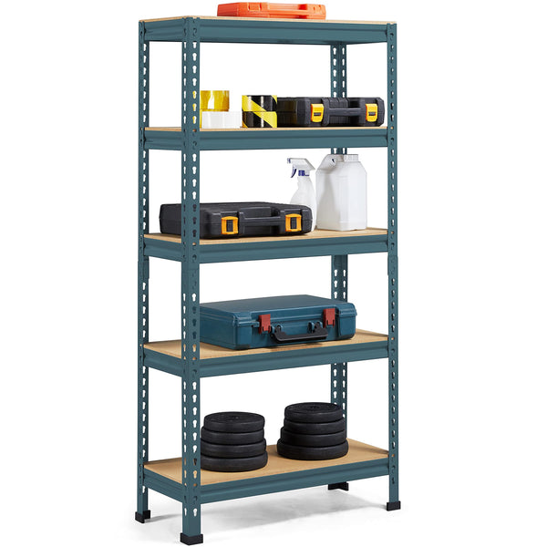 Yaheetech 5 Tier Garage Shelving Units, Heavy Duty Racking shelves, 150KG Per Shelf/750KG Capacity, 70cmx30cmx150cm（LxWxH,Dark Gray