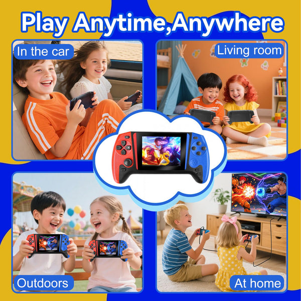 Colourbing Q21 Handheld Games Consoles – 3.5" Portable Mini,Two Players Battle,Built-in 500 Retro Games,1020mAh Rechargeable Battery–Great Retro Games Console for Adults,Teens Birthday and Party Gifts