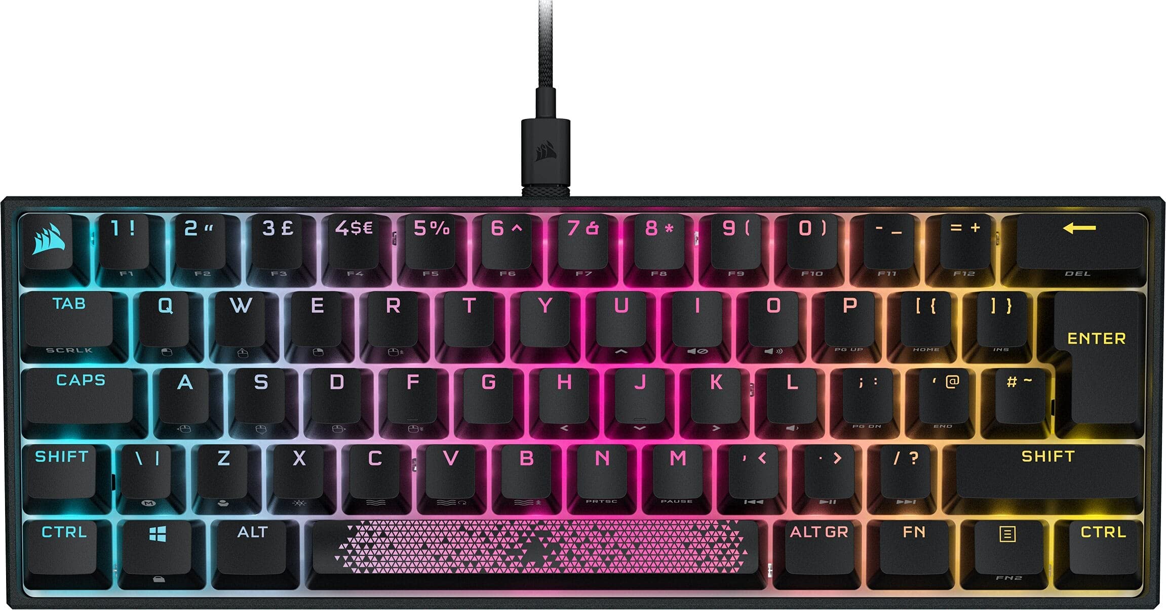 CORSAIR K70 PRO MINI WIRELESS RGB 60% Mechanical Gaming Keyboard – Swappable CHERRY MX RED Switches – PBT Double-Shot Keycaps – iCUE Compatible – PC, Mac, PS5, PS4, Xbox – QWERTY UK – Black