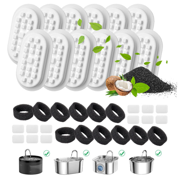 DOOOB Cat Water Fountain for Drinking, 3.2L Pet Water Fountain, Ultra Silent Stainless Steel Automatic Cat Fountain for Cats, Dogs and Other Pets