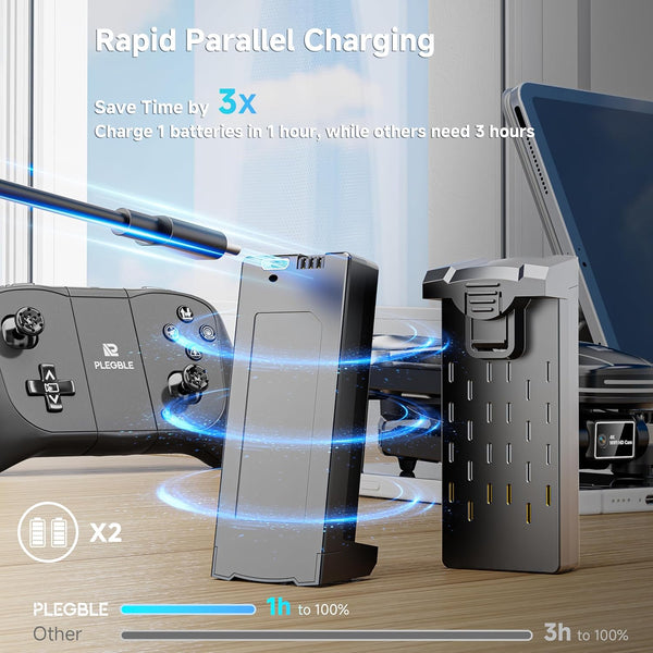 Drone with Camera 4K Professional for Adults Kids, Brushless Motor Mini Foldable RC Quadcopter, Tap Fly, Voice Control, Gesture Photography, Toys Gift for Beginners Boys 8-12