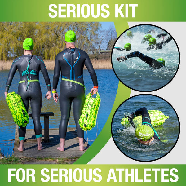 DIPPY Tow Floats for Open Water Swimming | 28L Swim Buoy Open Water Swimming Float | Waterproof Swimming Buoy | Tow Float Dry Bag | Wild Swimming Float | Wild Swimming Accessories Triathlete, Swimmer