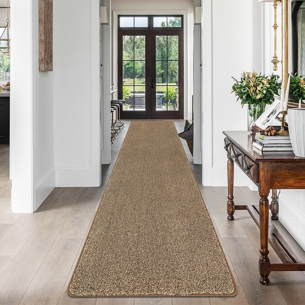 SHACOS Runner Rug for Hallway 60x240cm Carpet Runners Brown Non Slip Washable Long Hall Kitchen Runners Floor Entryway Runner Carpet for Hallway