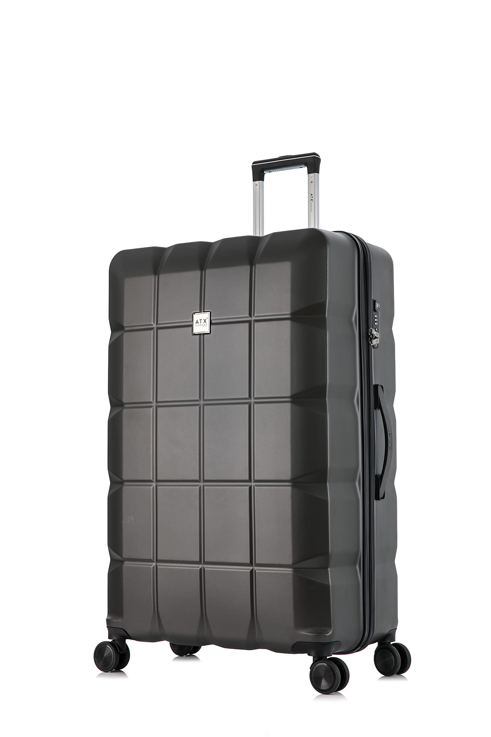 ATX Luggage Suitcase Large on 4 Dual Spinner Wheels Super Lightweight ABS Hard Shell Hold Check in with Built-in TSA Lock (Orange, 110 Liter)