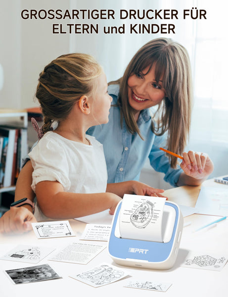 iDPRT Mini Portable Sticker Thermal Printer for Study Notes Pictures DIY Labels, Study Notes, Photos