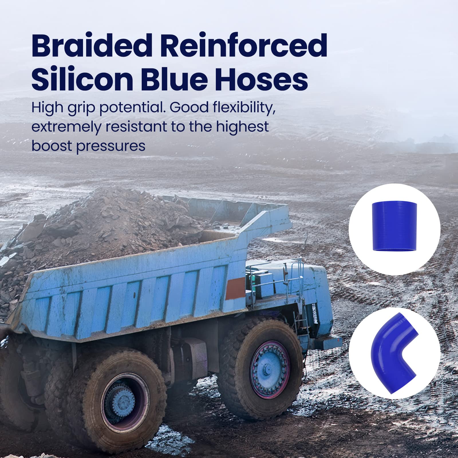 maXpeedingrods 2.5" Turbo Intercooler Pipe Piping Diy Kit 63.5mm Silicone Universal 2.5 inch for All Turbo DIY Project