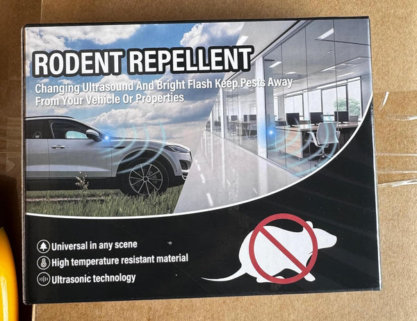 Rodent Repeller Ultrasonic Under Hood,Repeller to Keep Pine Martens,Anti-Martor Repellent,Pest Mouse Repeller for Car,Garage,Warehouse,Rat Rodent Pest Animal Deterrent for Vehicle Protection Indoor