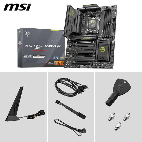 MSI X670E GAMING PLUS WIFI Motherboard, ATX - Supports AMD Ryzen 9000 / 8000 / 7000 Series Processors, AM5 - 80A SPS VRM, DDR5 Memory Boost 7800+ MHz/OC, PCIe 5.0 x16, M.2 Gen5, Wi-Fi 6E