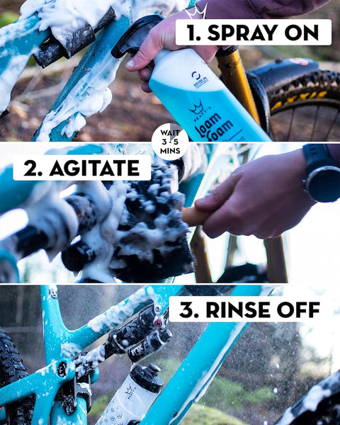 Peaty?s Loam Foam Premium Bike Cleaner - Biodegradable Foaming Spray Wash Soap Deep Clean Grease & Dirt Removal Carbon Matte Alloy Safe - MTB, E-Bike
