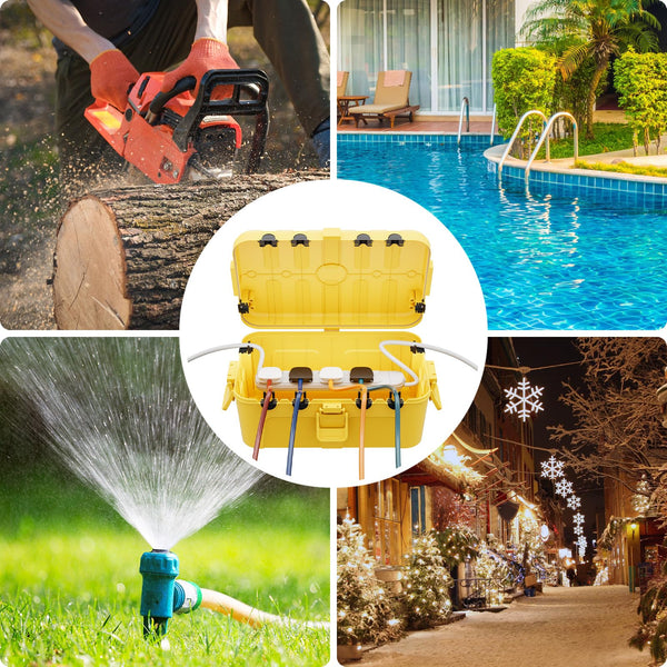 RESTMO Extra Large Waterproof Electrical Box, IP54 Weatherproof Outdoor Outlet Cover, Protect Outlet, Plug, Timer, Power Strip (Not Included), Holiday Light Decoration, 32 x 22 x 13 cm, Black