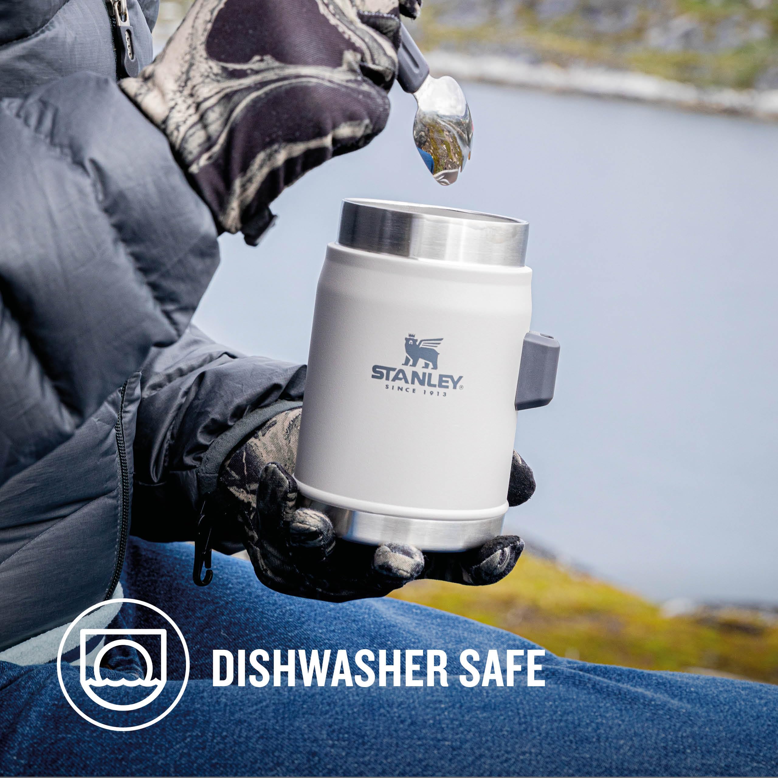 Stanley Classic Legendary Food Jar 0.4L With Spork - Keeps Cold For 7 Hours - BPA-Free Stainless Steel Soup Flask - Leakproof - Dishwasher Safe - Rose Quartz