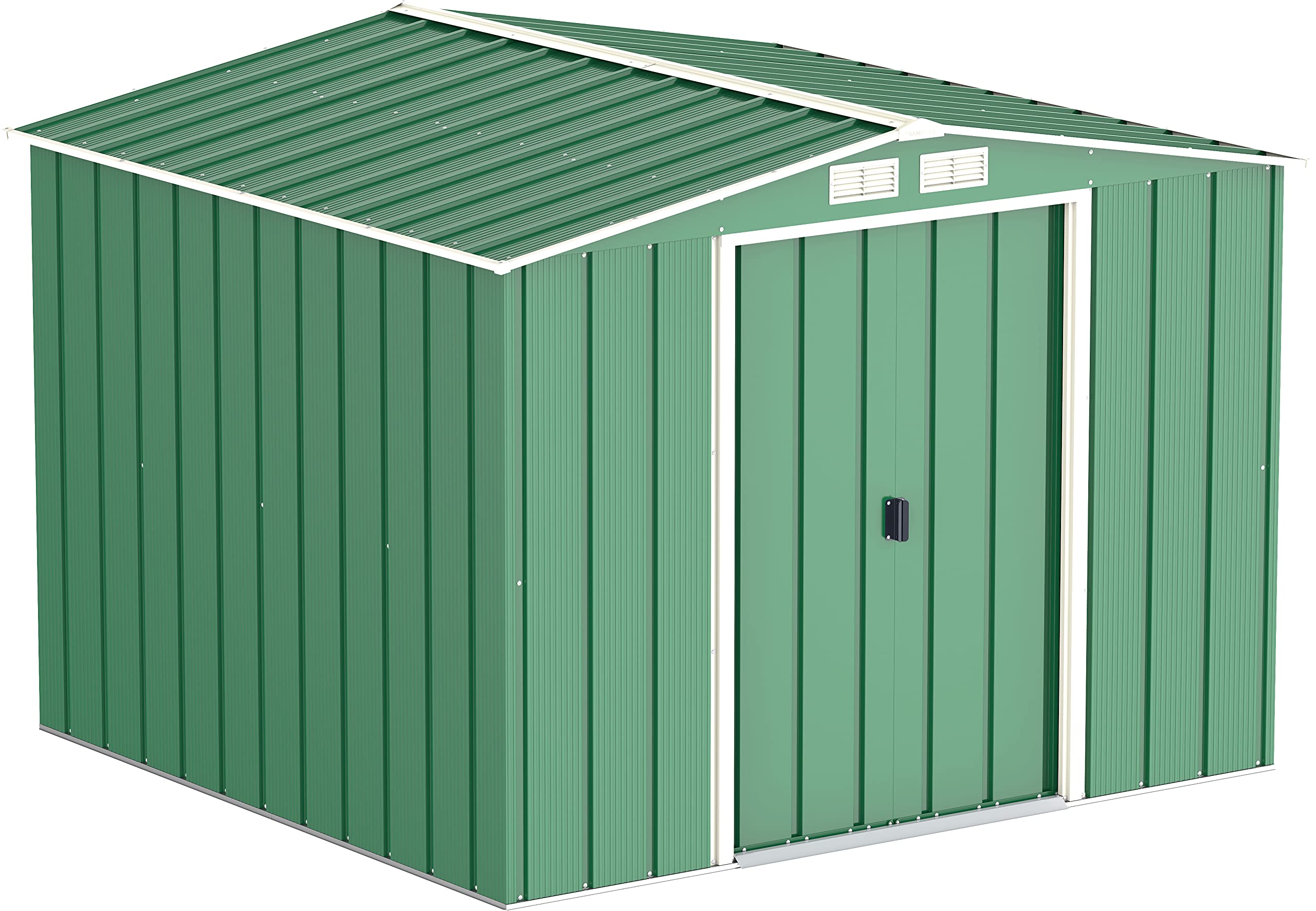 Duramax ECO 8 x 8 (6.35 m2) Metal Garden Storage Shed, Hot-Dipped Galvanized Metal Garden Shed, Tool Storage Shed, Strong Reinforced Roof Structure, Maintenance-Free Metal Shed, Anthracite