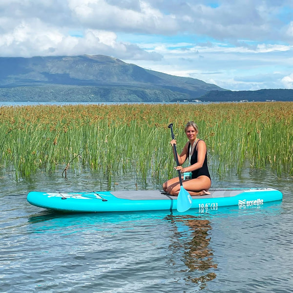 Inflatable Stand UP Paddle Board, 10’6 x 33” x 6” Paddle Board with Backpack, Pump, non slip Mat, Phone Case Ultra-Light Paddle Boards for Adults