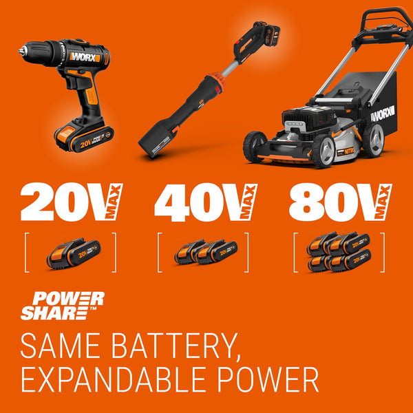 WORX WX696.9 Sonicrafter Cordless Oscillating Multi-Tool, Power Share, Variable Speed with Accessories, 18V (20V Max)