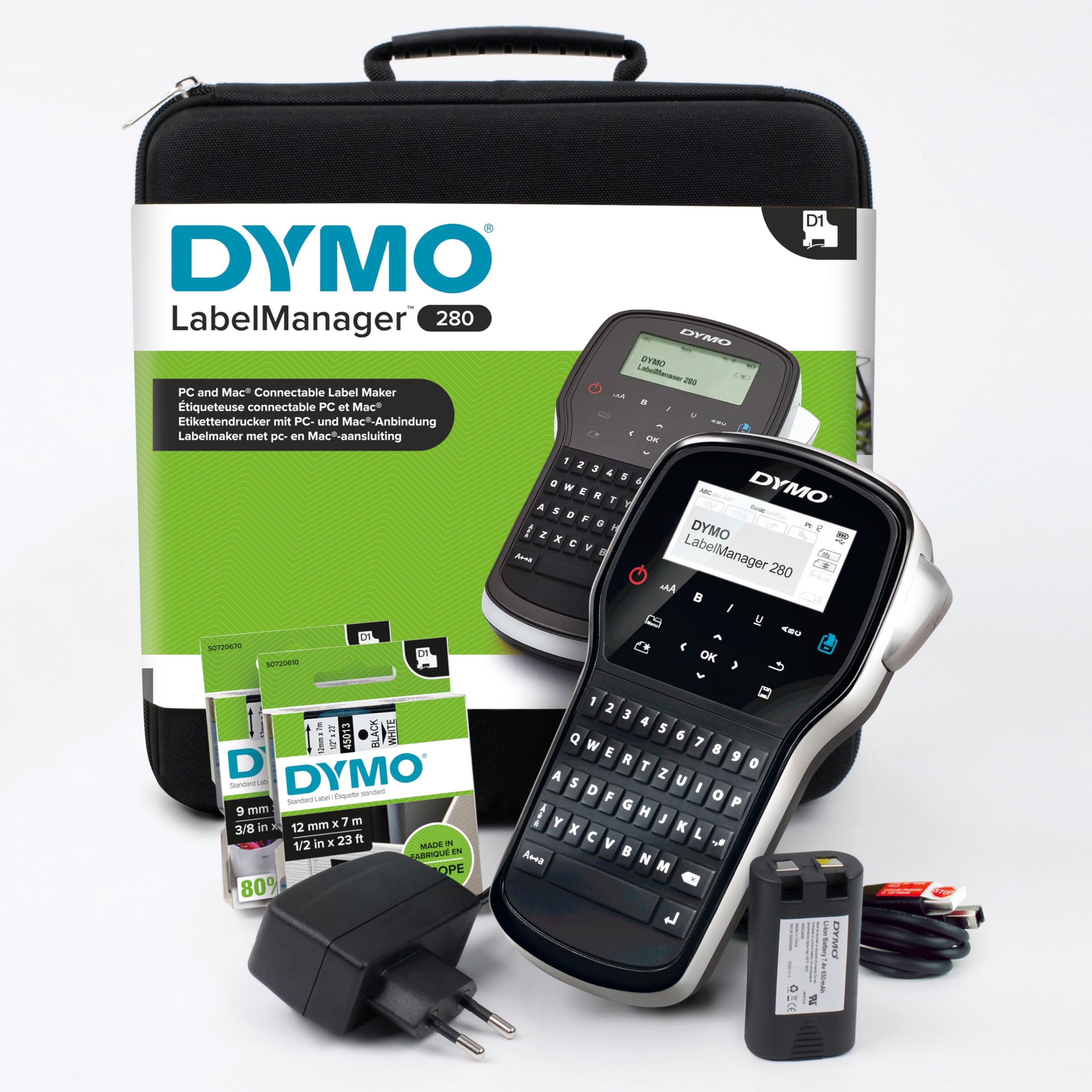 DYMO LabelManager 420P Label Maker | High Performance Rechargeable Portable Label Printer | Computer Connection | Print Barcodes, Logos & Graphics