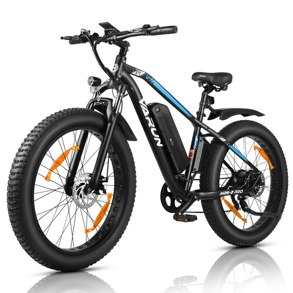 VARUN Electric Bike, 26 inch 4.0 Fat Tire Electric Mountain Bike with 48V16Ah/13Ah Battery, 85NM 250W Motor, Large LCD Meter, Aluminium E-fatbike for Adults, Range 100-120KM
