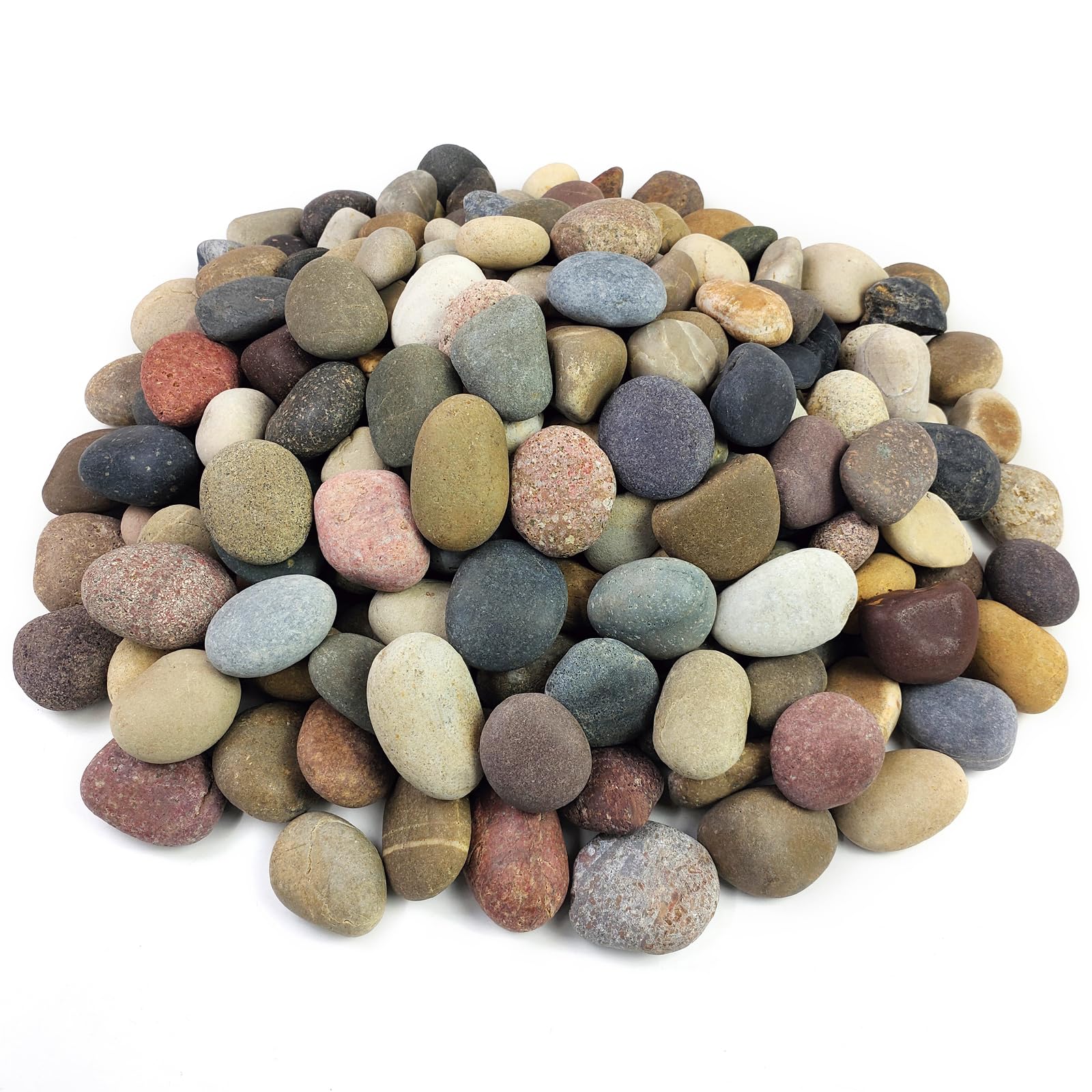 FANTIAN 20 lbs Garden Stones,2-4 cm Beach Cobbles. Decorative Stones Pebbles for Garden, Ponds, Water Features, Aquarium, Borders and Ground Cover