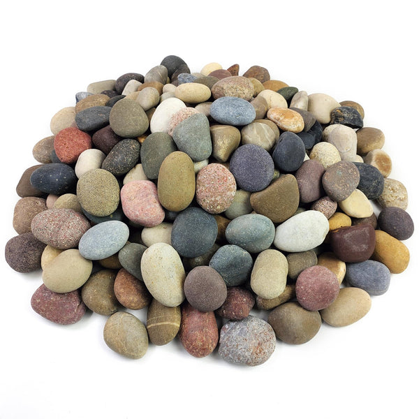FANTIAN 20 lbs Garden Stones,2-4 cm Beach Cobbles. Decorative Stones Pebbles for Garden, Ponds, Water Features, Aquarium, Borders and Ground Cover