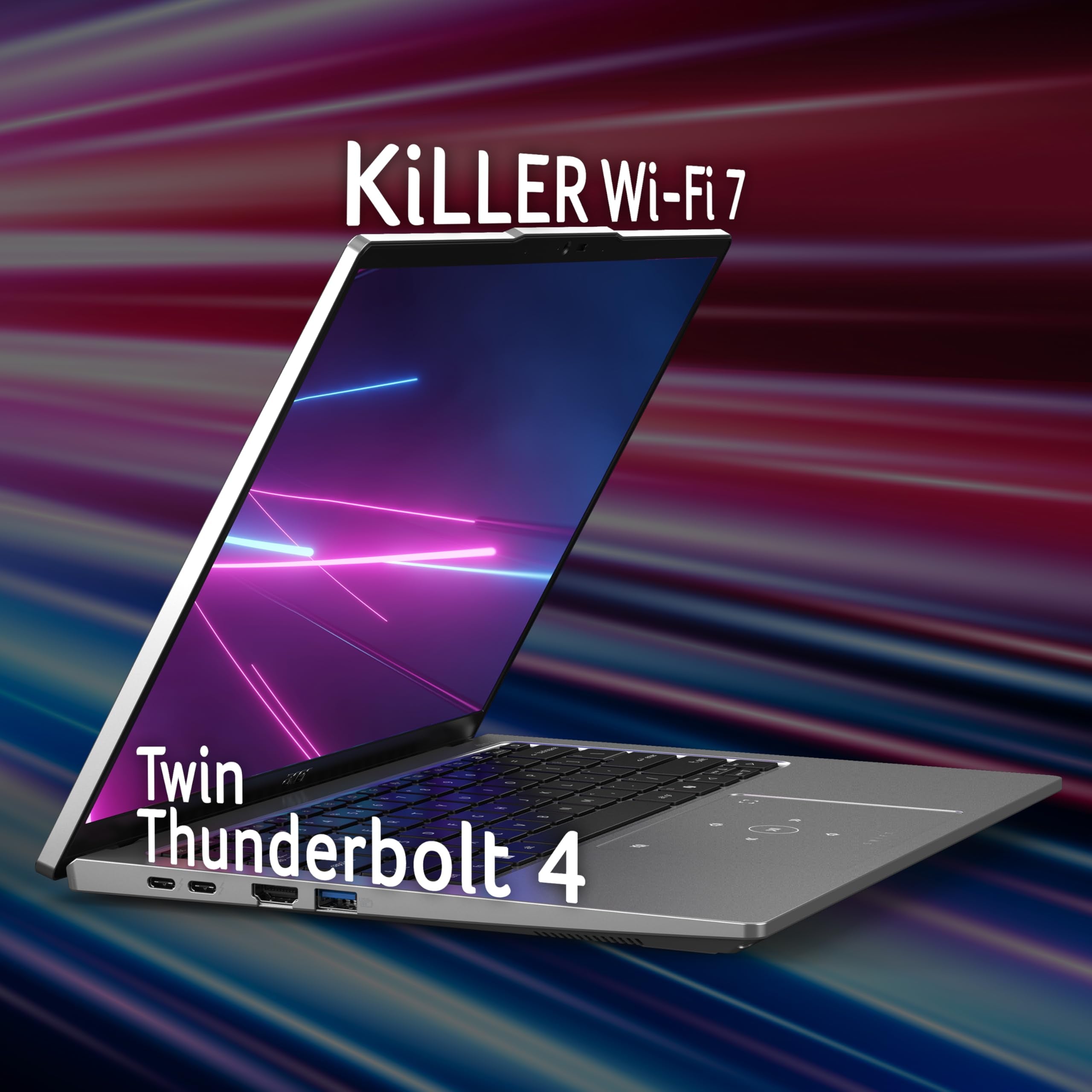 Acer Swift Go 14 SFG14-73 Laptop - Intel Core Ultra 5 125H, 16GB, 512GB SSD, Integrated Graphics, 14" 2.8K OLED, Windows 11, Silver