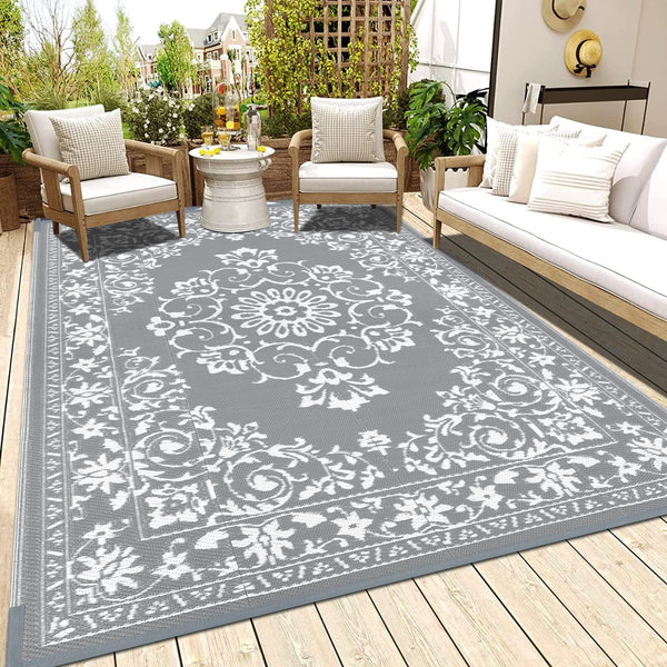 Enyhom Extra Large Outdoor Area Rugs 180 x 270 cm, Waterproof Durable Garden Rug Reversible Camping Rugs Outdoor Patio Rug for