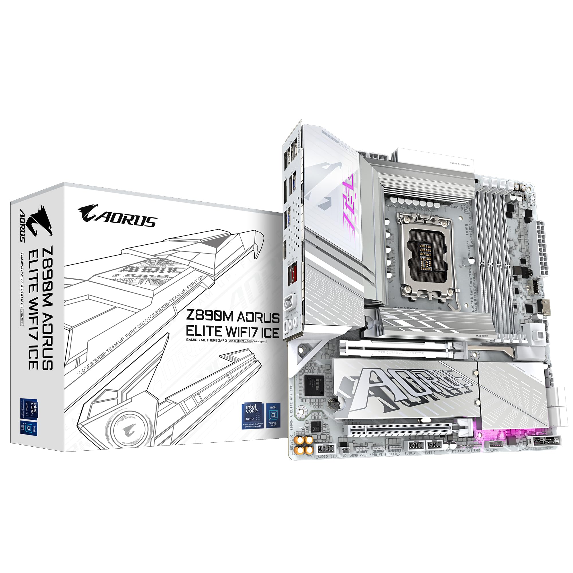 GIGABYTE Z890I AORUS ULTRA Motherboard - Supports Intel Core Ultra (Series 2) CPUs, 8+1+2 phases VRM, up to 8800MHz DDR5 (OC), 1xPCIe 5.0 + 1xPCIe 4.0, Wi-Fi 7, 2.5GbE LAN, Thunderbolt 4