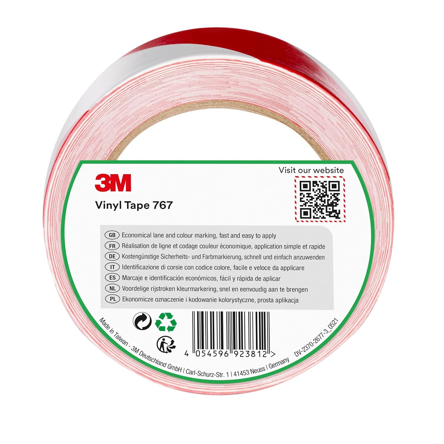 3M General Purpose Vinyl Tape 764i, 50 mm x 33 m, Orange