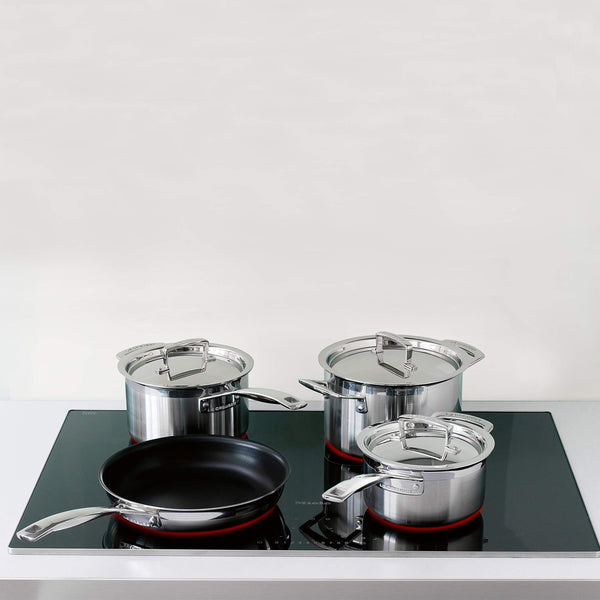 Le Creuset 3-Ply Stainless Steel Cookware Set, 5 Pieces , Silver, 96209400001000