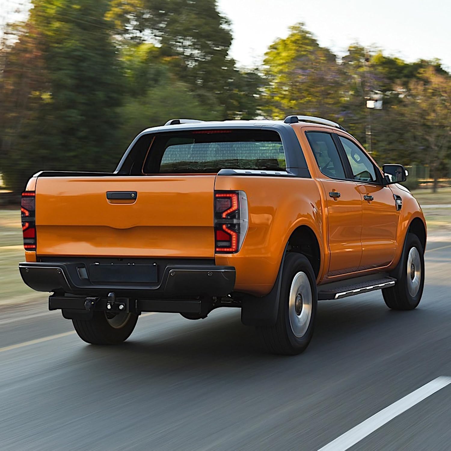 VLAND LED Tail Lights for Ranger T6 T7 T8 XL XLT Wildtrak 2012-2018 Rear Lights Lamp Assembly with Sequential Indicator (12-18 Somked)