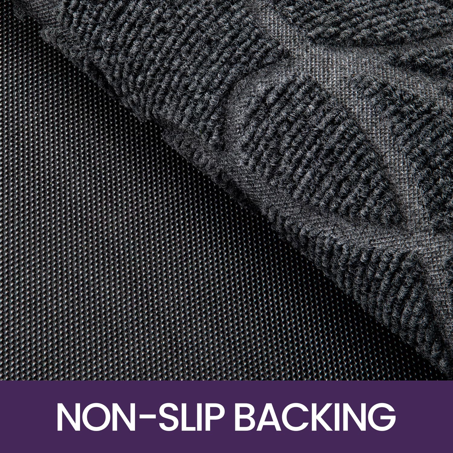 DEXI Door Mat 60 x 90 cm, Rubber Backing Dirt Trapper, Heavy Duty Non-Slip Entrance Rug, Easy Clean Shoes Scraper Doormat for Outdoor and Indoor, Grey