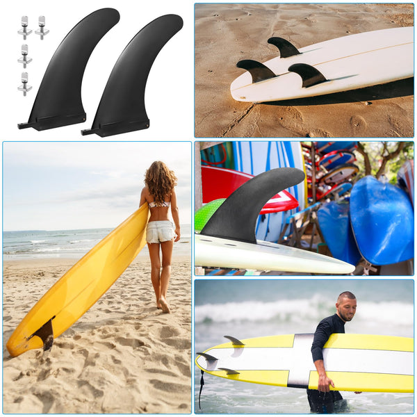 Zocipro Removable Universal SUP Fin, Nylon Safe Reinforced Surfboard Fins, Paddle Board Fins as SUP Fin Replacement Canoe Accessories for Longboard Surfboard, Inflatable Paddle Board, Foam Surfboard
