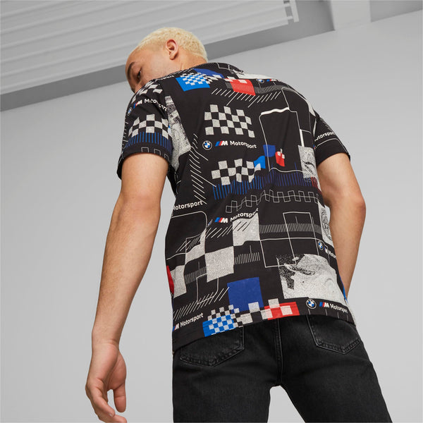 PUMA Men's BMW M Motorsport All Over Print Tee T-Shirt