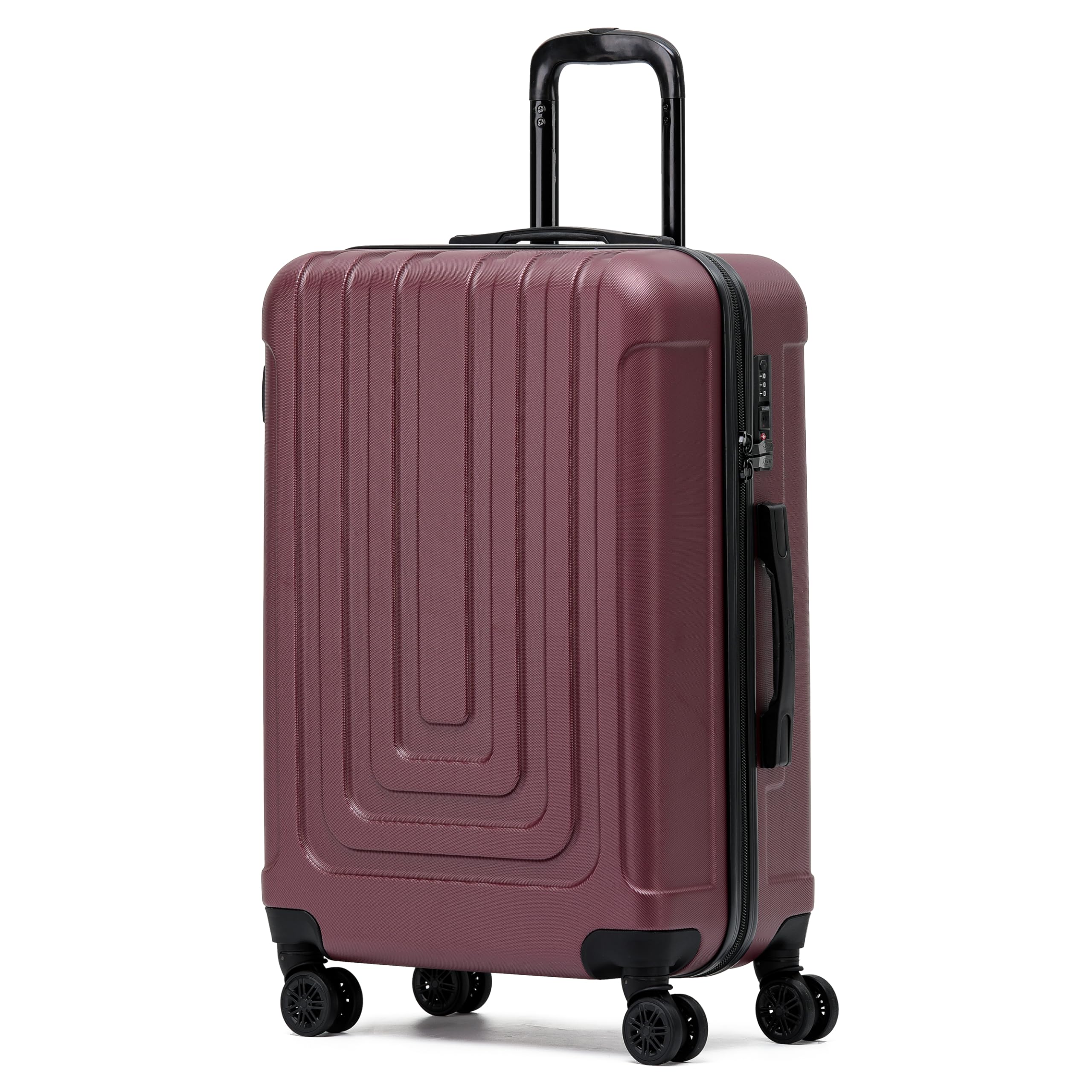 Flight Knight Premium Lightweight Suitcase - Built-in TSA Lock - 8 Spinner Wheels - ABS Hard Shell Check in Highly Durable Luggage - Medium - 67x45x26cm