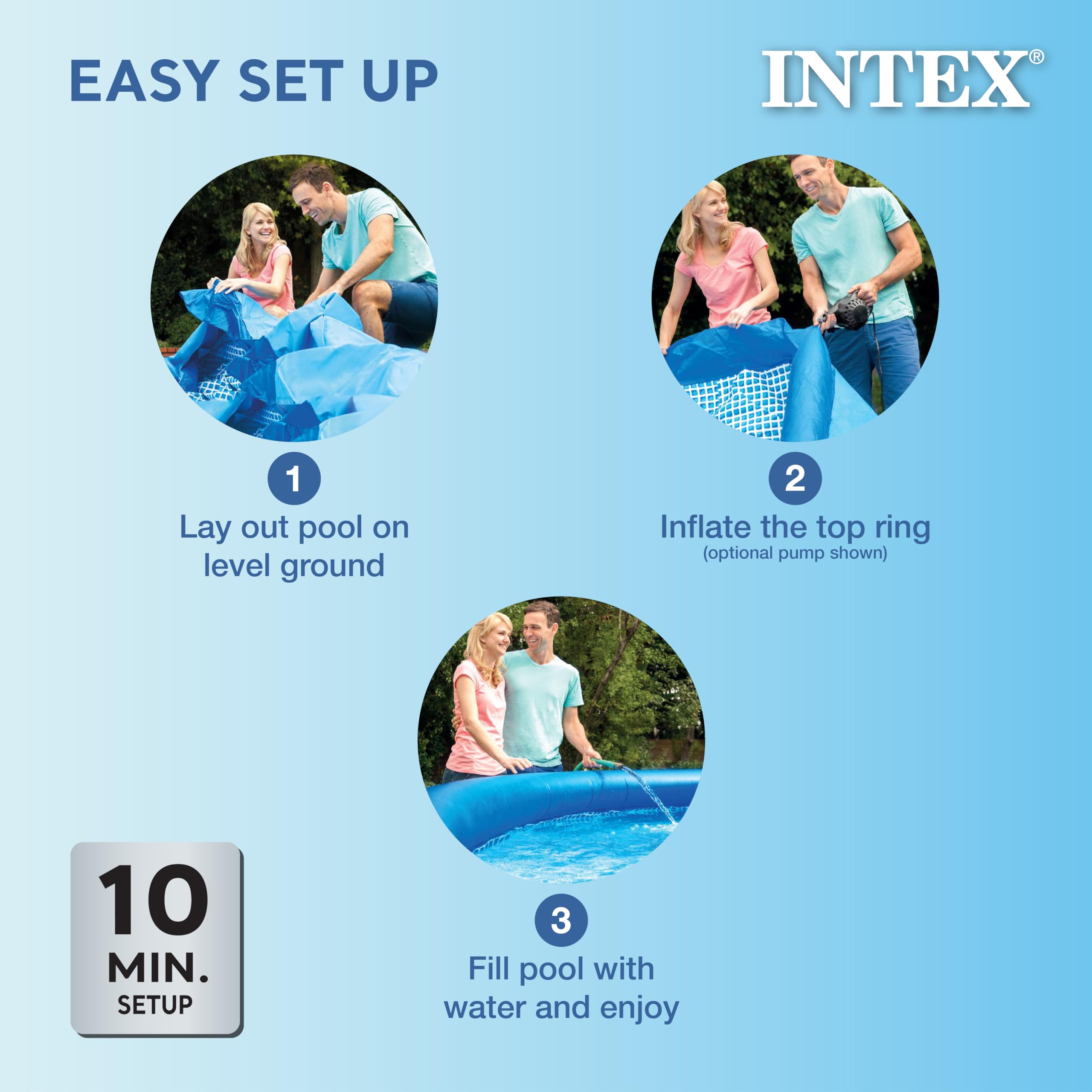 Intex 6ft x 20in Easy Set Swimming Pool #28101, Blue