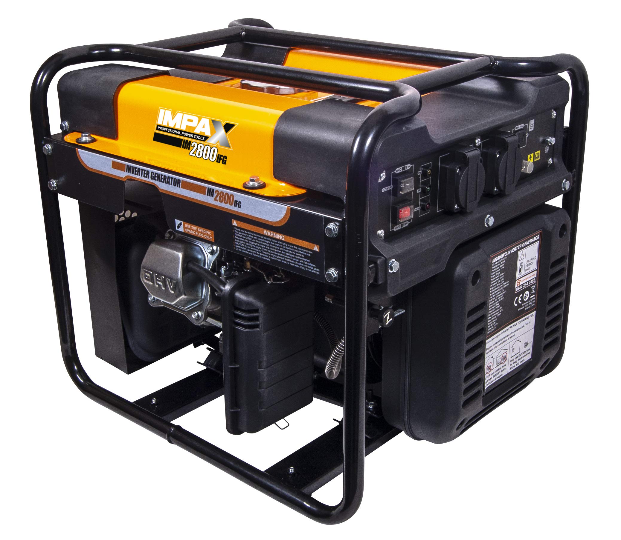 IMPAX® 3500w Inverter Open - Frame Generator, Orange/Black