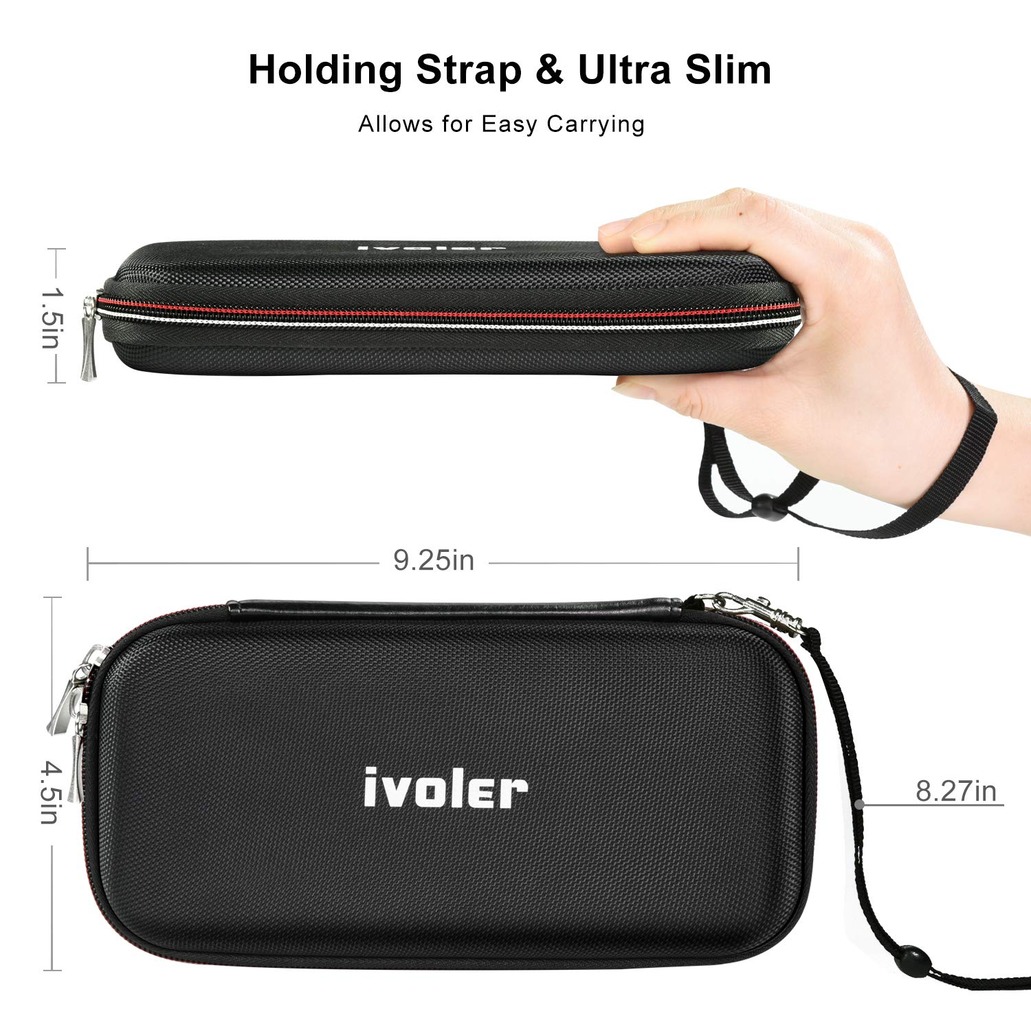 ivoler Carry Case for Nintendo Switch 2 (2025 Model) – Protective Portable Hard Shell Pouch Carrying Travel Game Bag – Black