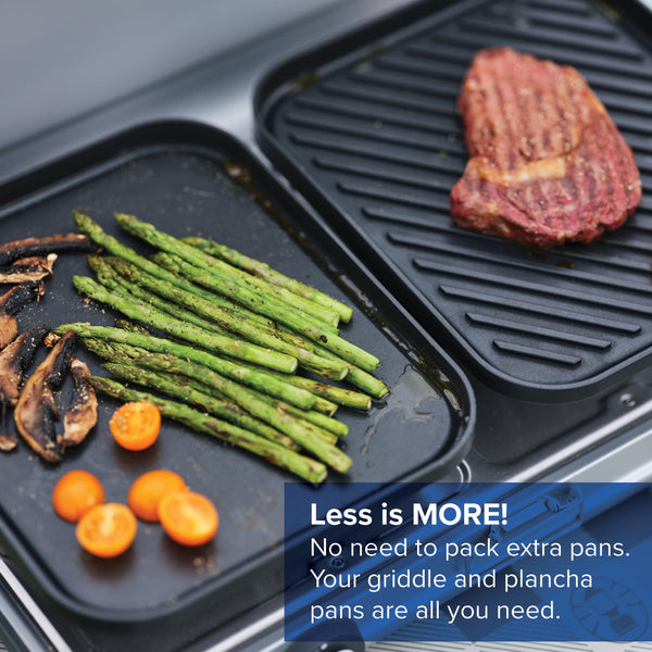 Campingaz Camping Kitchen 2 Camping Stove | 2 x 2000 Watts | 2-Burner Gas Stove with removable pan Supports | portable & compact