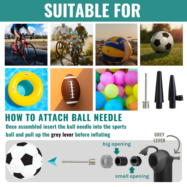 VeloChampion Mini Bicycle Pump with Frame Mount. Portable Alloy Pump For Presta, Schrader and Dunlop Valves. Suitable for All Bikes - Road, Mountain & BMX