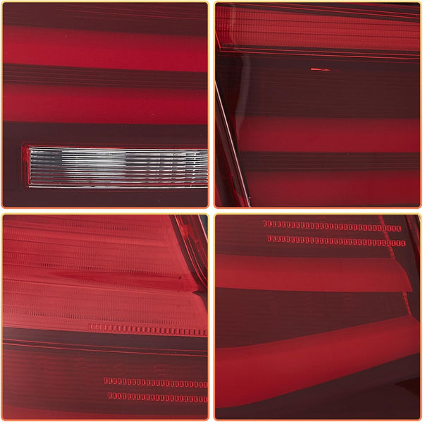 VLAND LED Rear Lights compatible with 3 Series Touring F31 2012-2018, w/Sequential Indicator, Driver & Passenger Side - Smoked