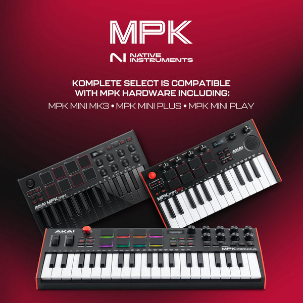 Akai Professional MPK Mini MK3 - 25 Key USB MIDI Keyboard Controller with 8 Backlit Drum Pads, 8 Knobs and Music Production Software and Native Instruments Sound Package (NKS Integration)